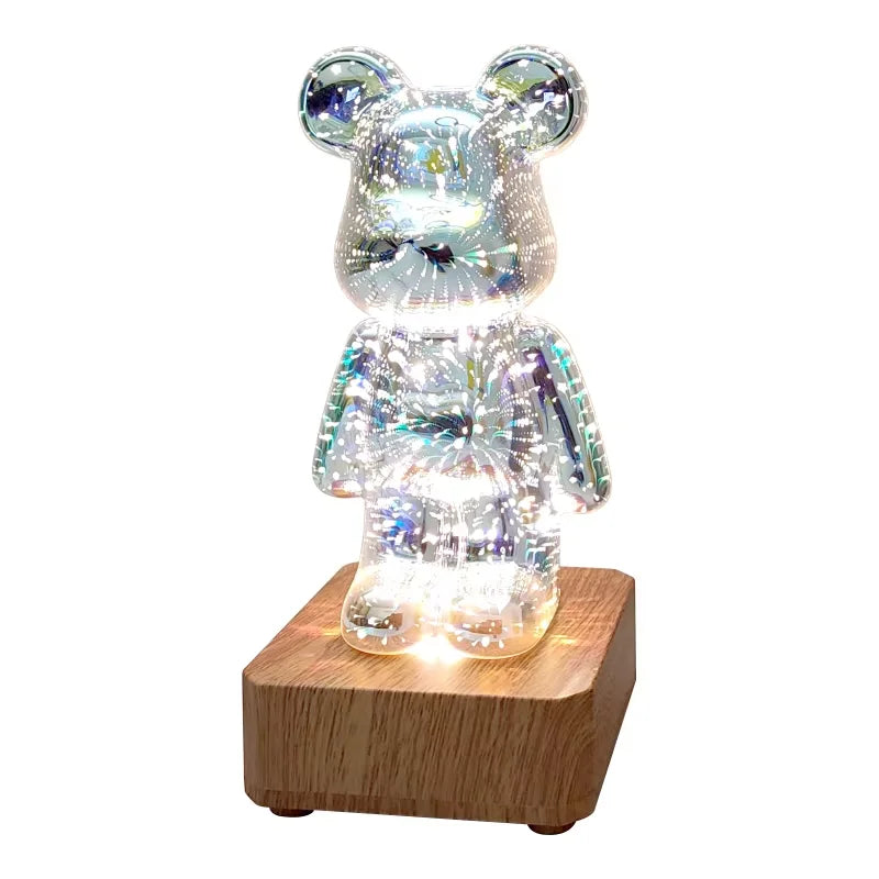 Here Comes the LED Firework 3D Bear Lamp! a Great Choice for Home Decor and Gifting, Creating a Magical Atmosphere.
